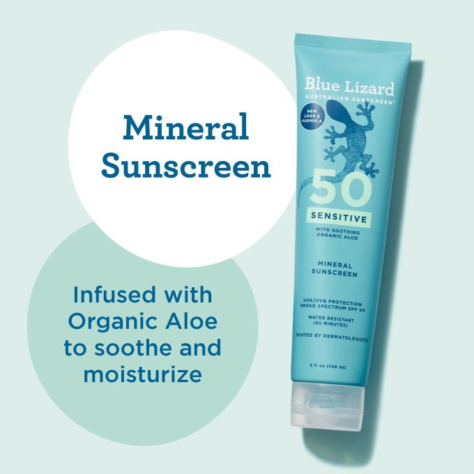 Blue Lizard Sensitive Mineral SPF 50 Sunscreen Lotion