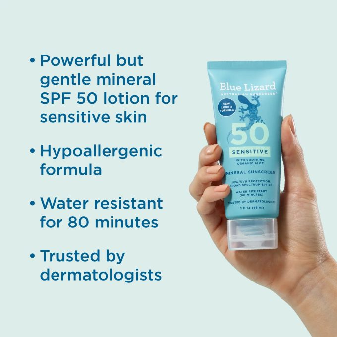 Blue Lizard Sensitive Mineral SPF 50 Sunscreen Lotion