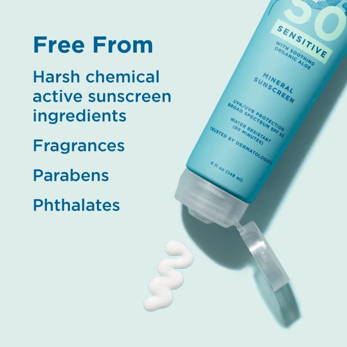 Blue Lizard Sensitive Mineral SPF 50 Sunscreen Lotion