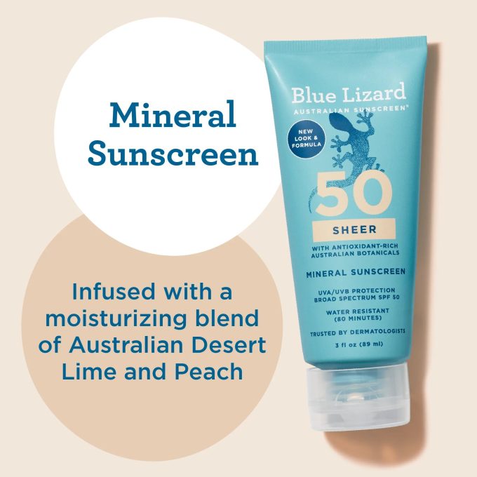 Blue Lizard Sheer Mineral SPF 50 Sunscreen Lotion
