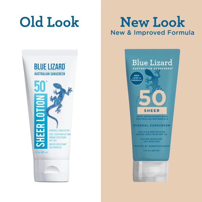 Blue Lizard Sheer Mineral SPF 50 Sunscreen Lotion