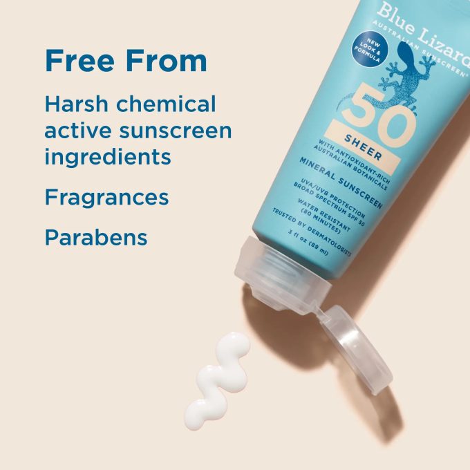 Blue Lizard Sheer Mineral SPF 50 Sunscreen Lotion